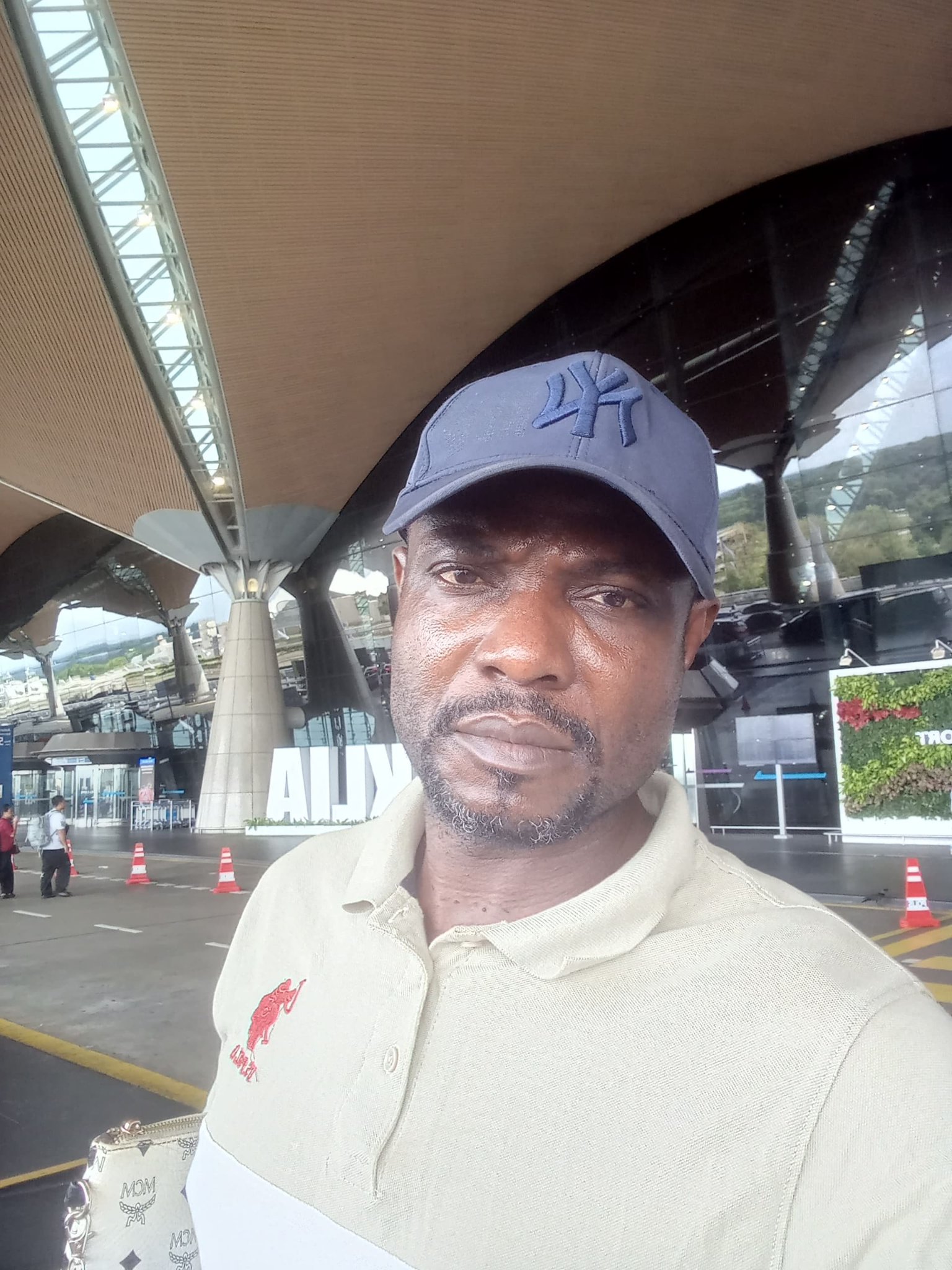 At an airport terminal