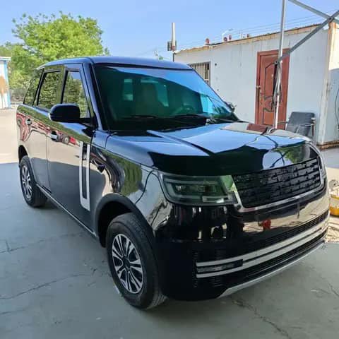 Black boxy SUV parked outdoors