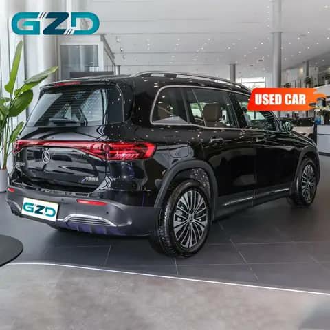 Black Mercedes-Benz SUV, rear view, marked used