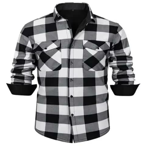 Black and white checkered shirt
